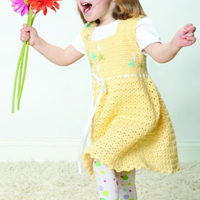 crochet dress pattern patterns baby daisy sweet toddler sundress dresses today spring simple easter clothes permann linda yoke