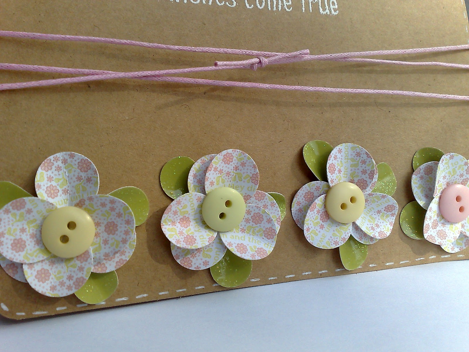 Paper Craft Tales Paper Punch Flowers May ALL your wishes come true