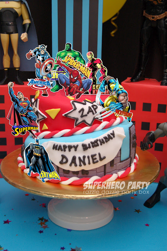 Razzle Dazzle Party Box Theme Birthday Party Superheroes!