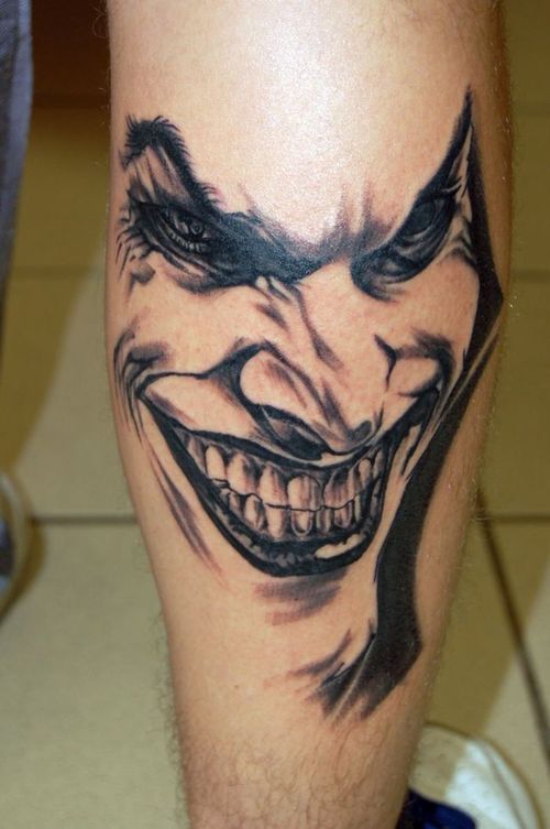 Joker Tattoos Design, One off Cool Clown Tattoo