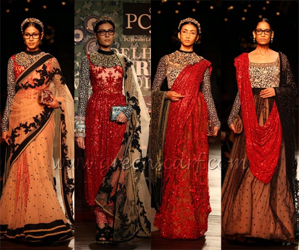 beautiful 2014 trend designer saree