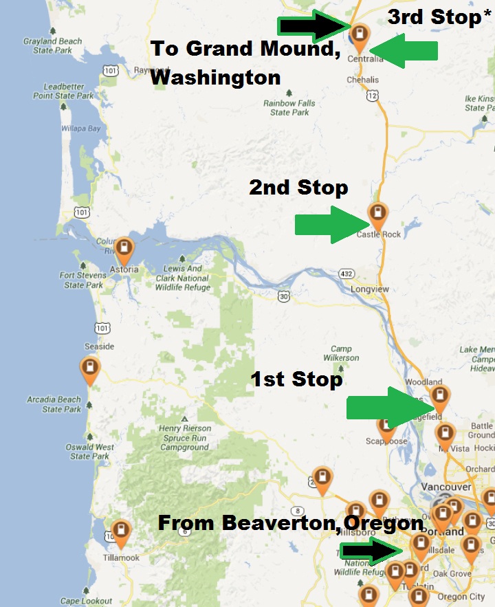 Cars With Cords To Great Wolf & Back on the West Coast Electric Highway