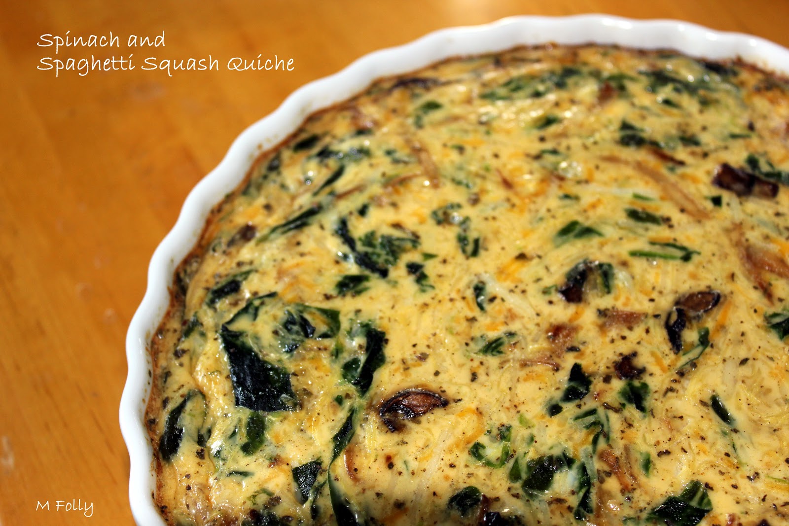 This and that Spinach and Spaghetti Squash Quiche