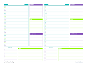 Daily Planner Printable free printable, half page, two day, planner, agenda