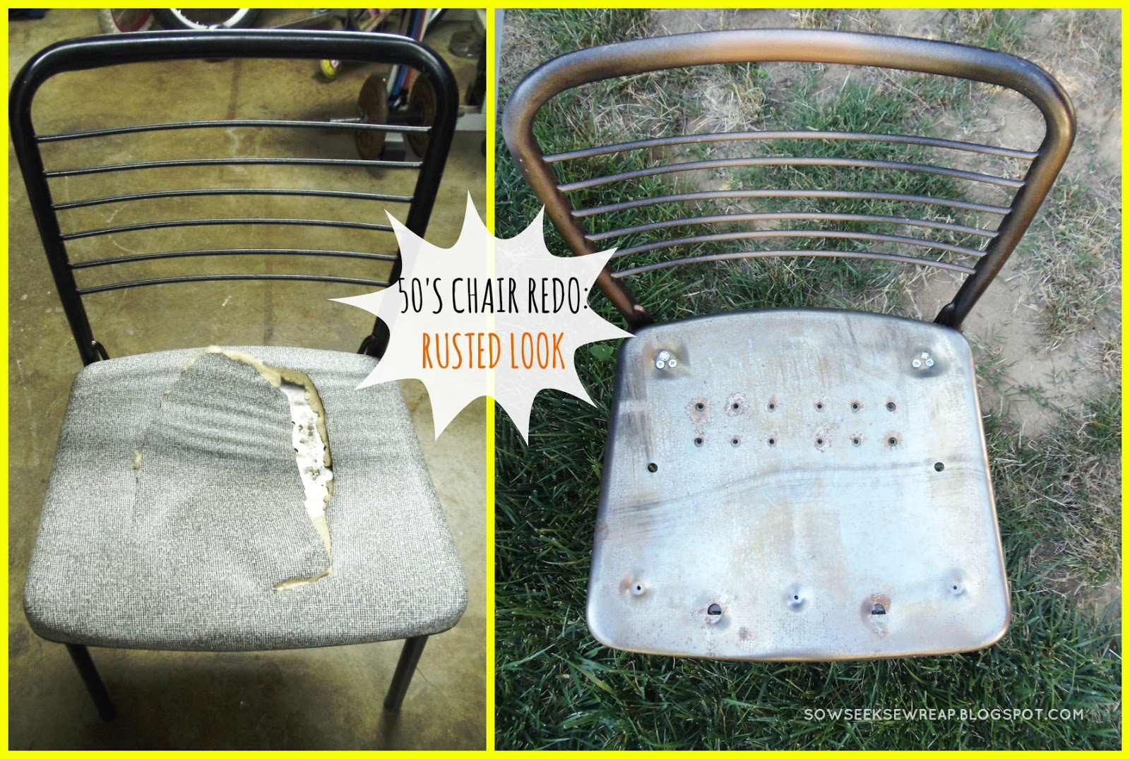50'S FOLDING CHAIR REDO & AGED PILLOWS RACING ROOM REDO'S 4&5