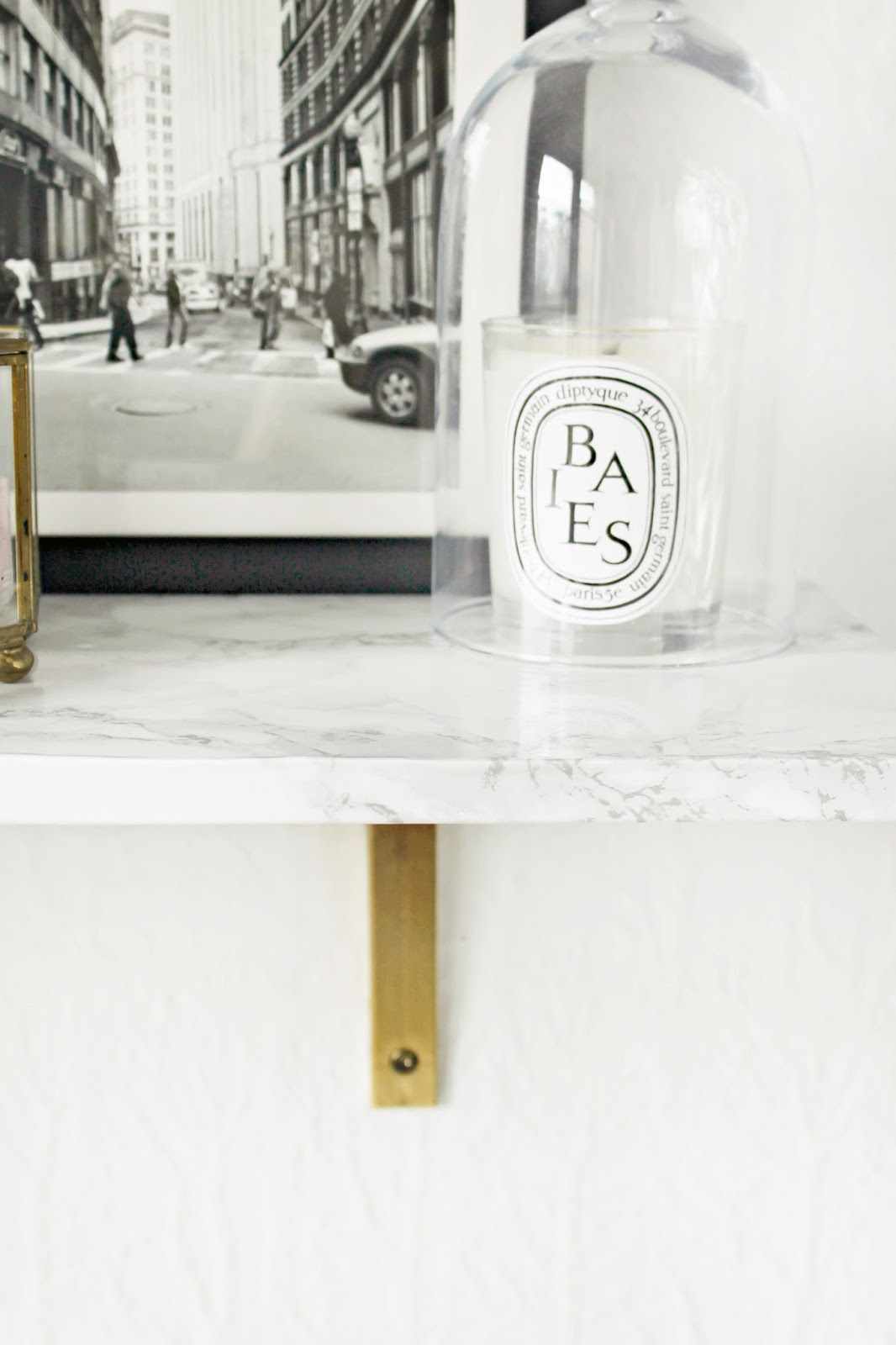 DIY Knockoff CB2 Marble Shelf Shannon Claire