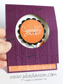 VIDEO tutorial for Stampin' Up! Among the Branches Halloween Easel Card #stampinup www.juliedavison.com