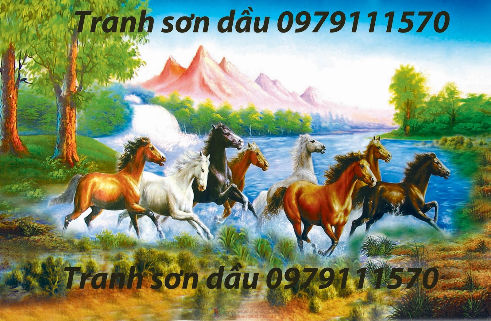 Tranh Mã Đáo Thành Công MS12 Tranh ngua, Tranh Ma Dao Thanh Cong, Tranh Ngựa, Tranh mã Đáo Thành Công, Mã Đáo Thành Công, Tranh Bát mã, Tranh Sơn Dầu bát mã, tranh sơn dầu mã đáo, tranh son dau bat ma, tranh bat ma