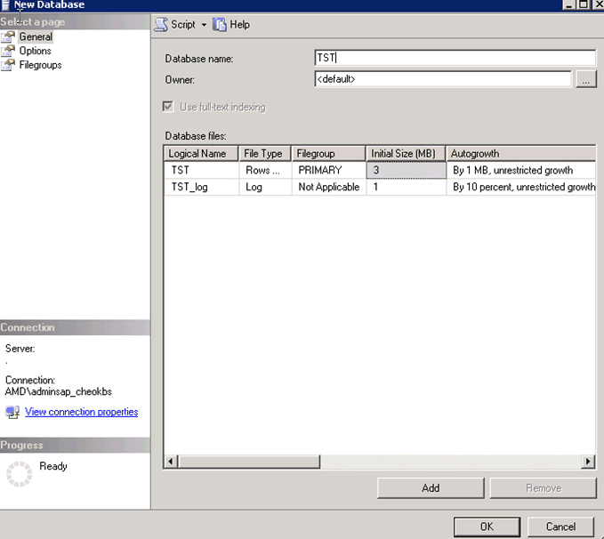 HOW TO SAP Create Database in MS SQL 2008 HOW TO SAP