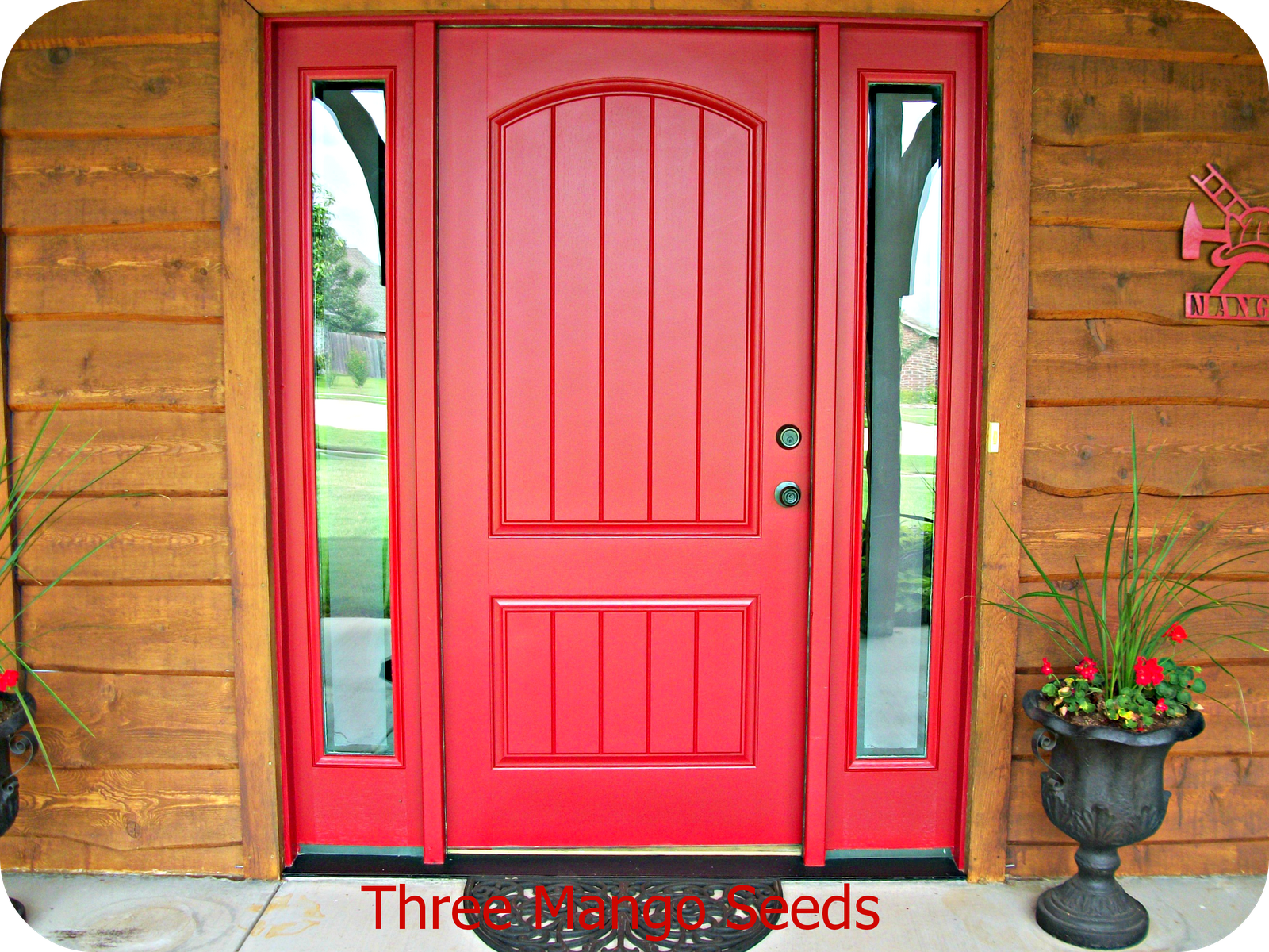 1200 #BE0D20 Painted Front Door With Sidelights We Etched Those Sidelight picture/photo Painted Front Doors With Sidelights 41891600