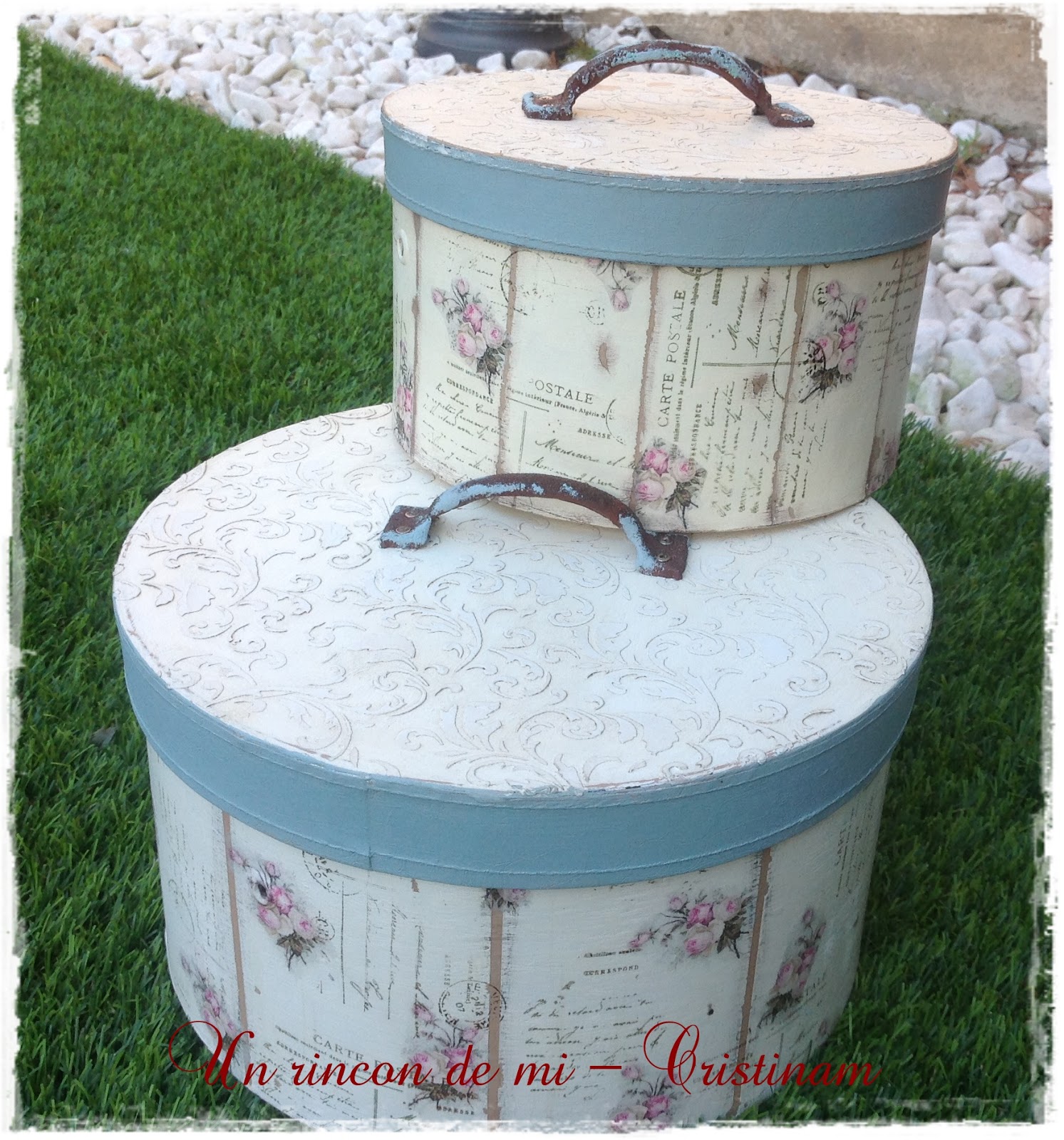 Un rincón de mi Tutorial decorar caja de cartón redonda en estilo