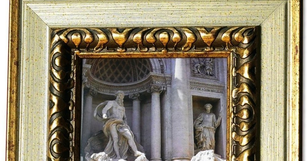 Carved Antique Silver And Gold 8x10 Picture Frame