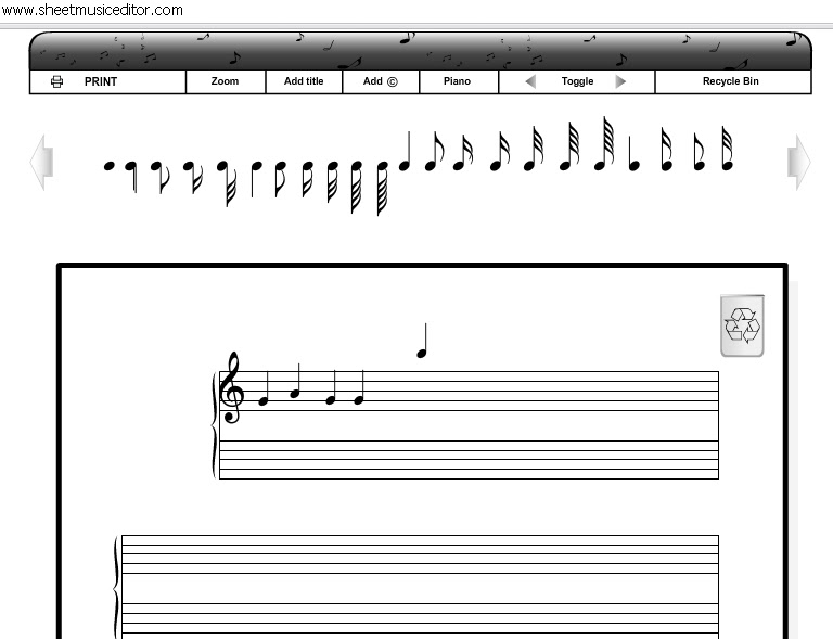 La Brújula Musical Editor de partituras on line. Sheet music editor