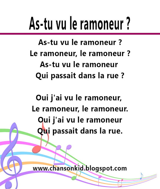 Chanson Astu vu le ramoneur