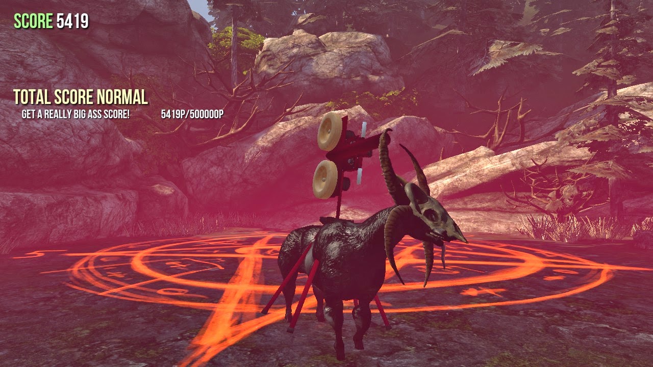 goat simulator screenshot steroid pentagram evil ball pitcher