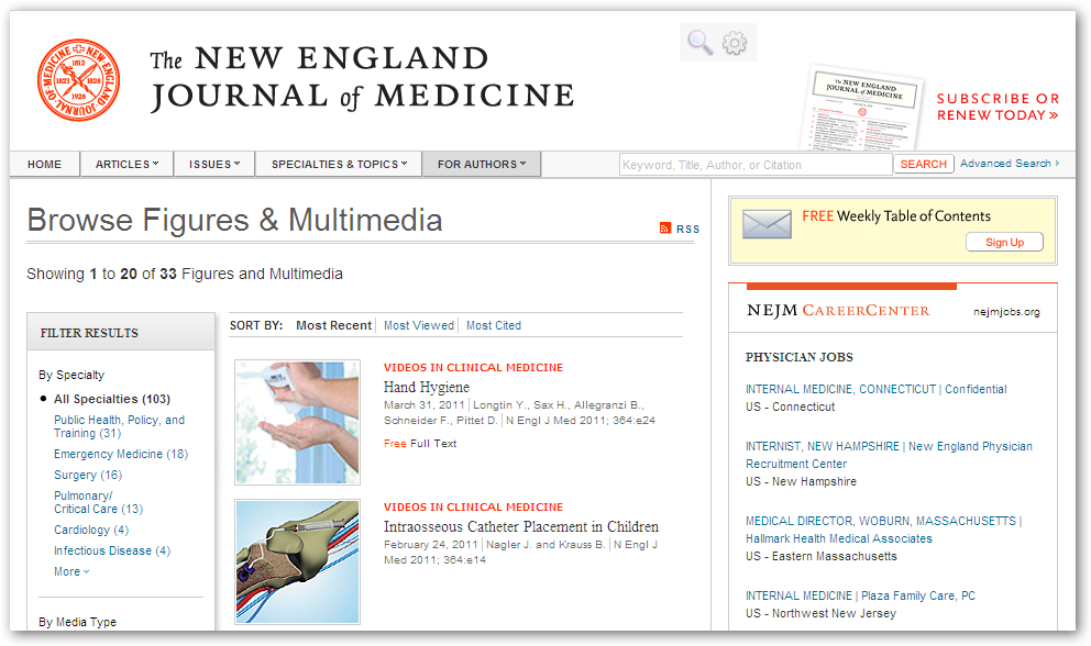 el contenido de la NEJM.