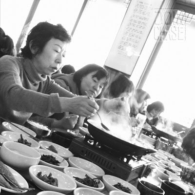 Korean Lunch A traditional Korean meal with many side dishes.