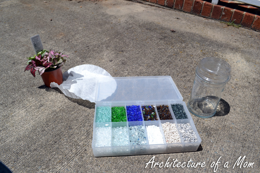 Architecture of a Mom How to Make a Terrarium with Glass Chips