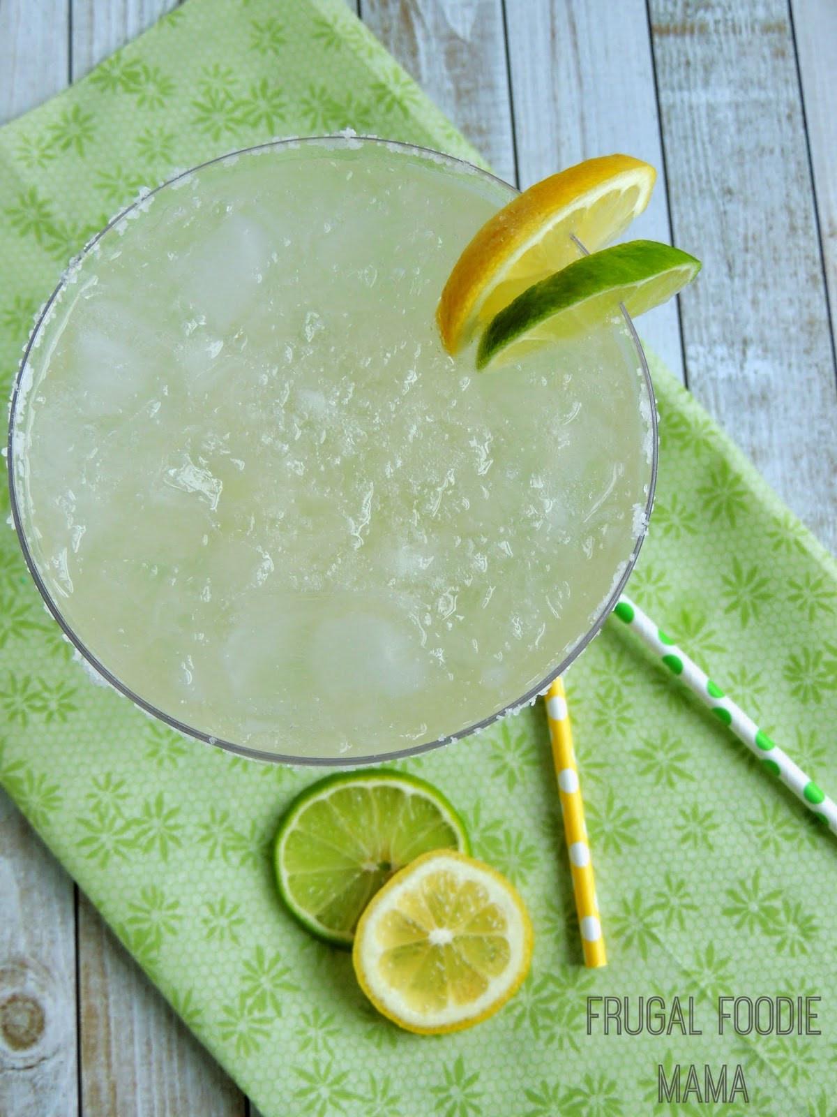 Frugal Foodie Mama Sparkling LimonLime Margarita