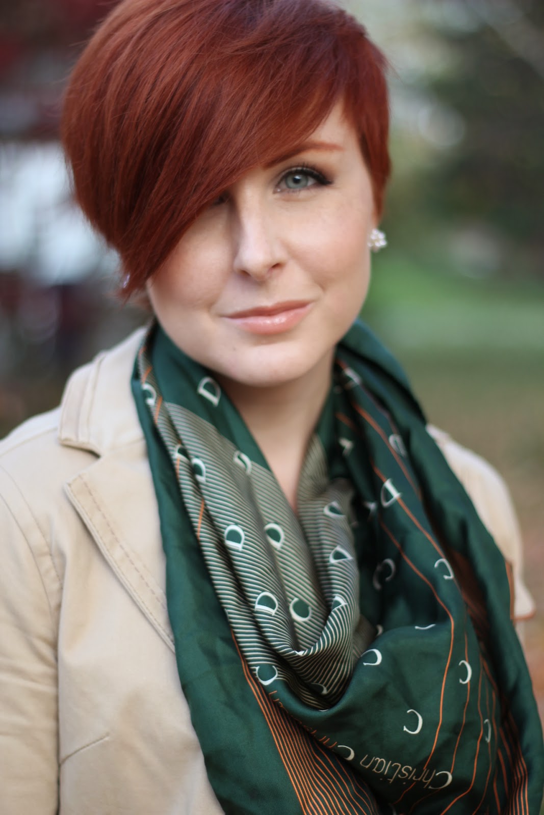 Thrift and Shout Cute Outfit of the Day Christian Dior Scarf