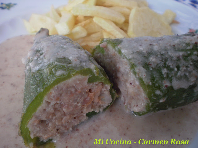 Pimientos Verdes Rellenos A La Malagueña
