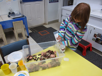 The Pa-Paw Patch, winter preschool theme, hot chocolate, hot chocolate sensory tub, sensory tub