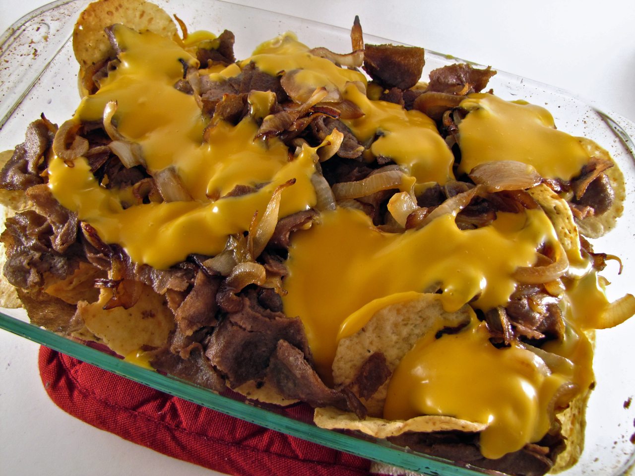 ChowGals Philly Cheesesteak Nachos