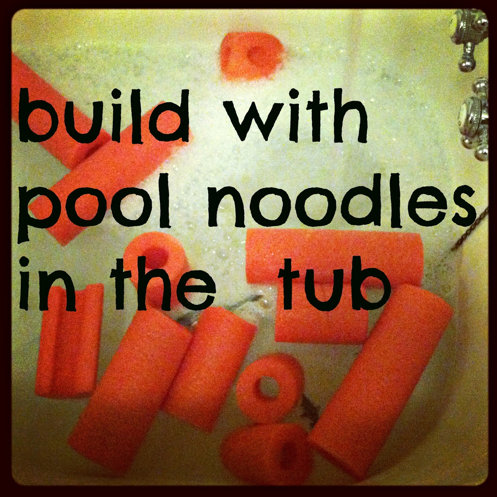 mamascout {tub fun} build with pool noodles