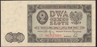 Polonia 2 Zlote 1948 P# 134