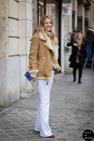 Pantalones de campana blancos street style 2015 Pantalones de campana blancos street style 2015