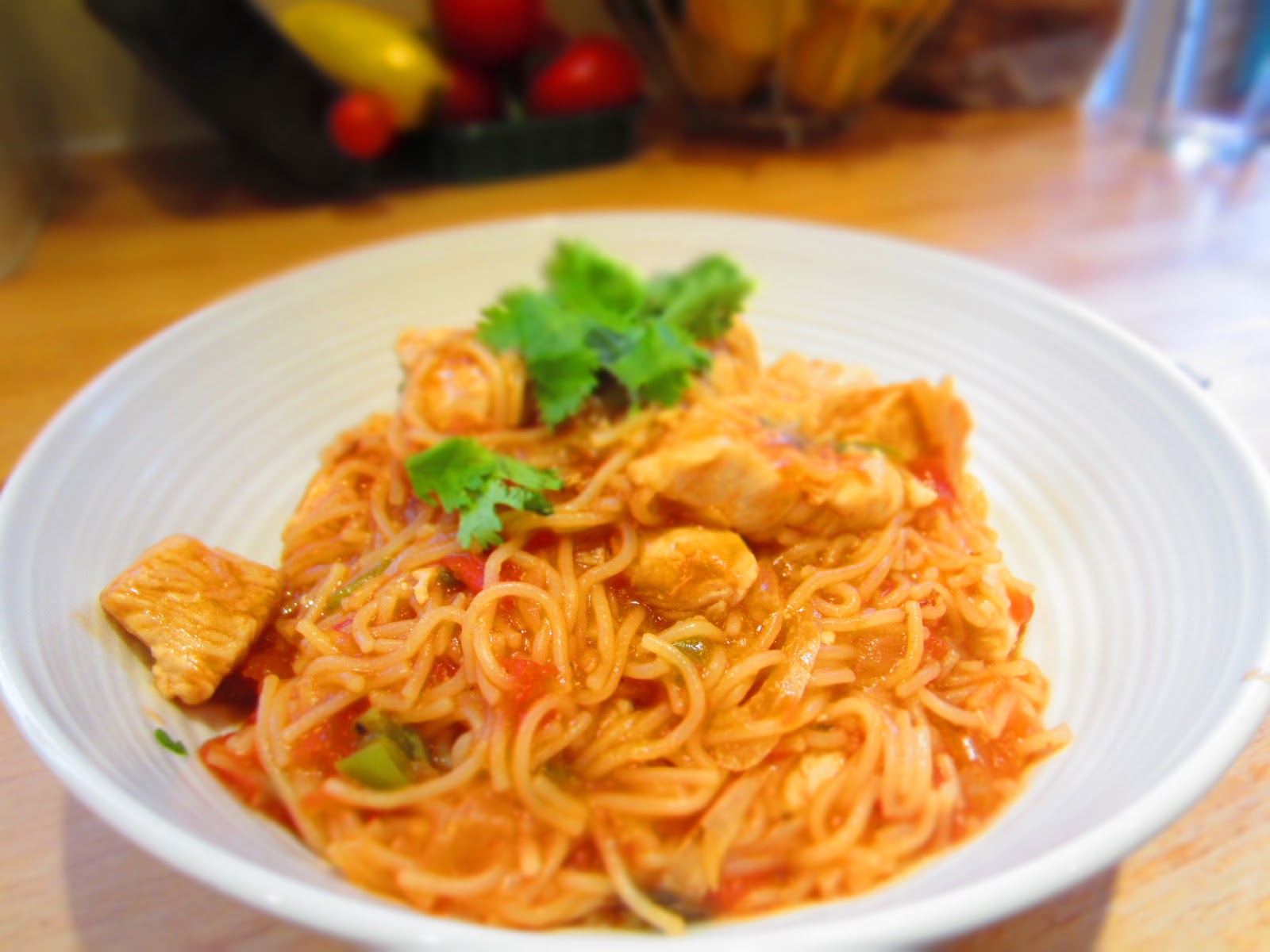 Busy Eating Diced Turkey Breast Fideo