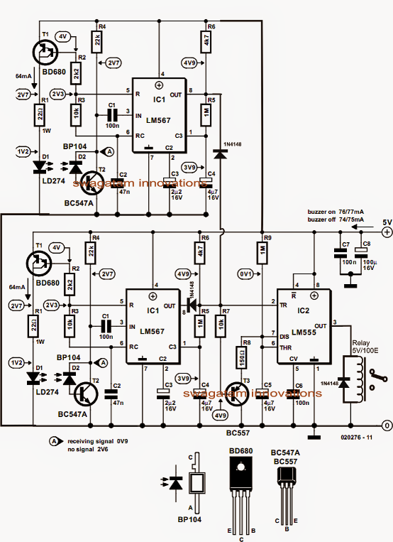 Automatic Infrared Staircase Lamp Controller circuit Circuit Diagram Centre