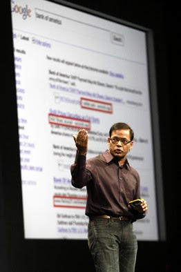 Amit Singhal do Google, mostrado em 2009, vê melhores jogos para consultas.