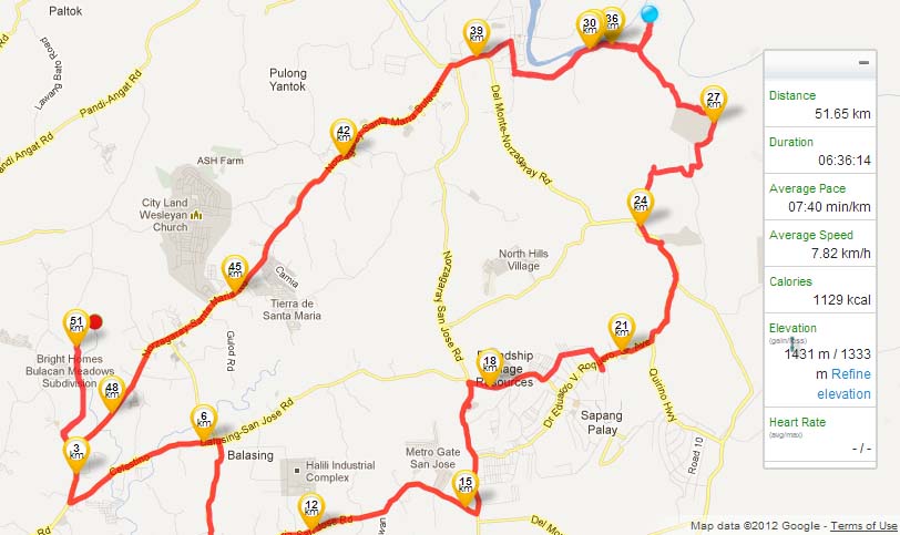 Map Of Norzagaray Bulacan Bulacan Trails: Bakas, Norzagaray Via Holcim Plant