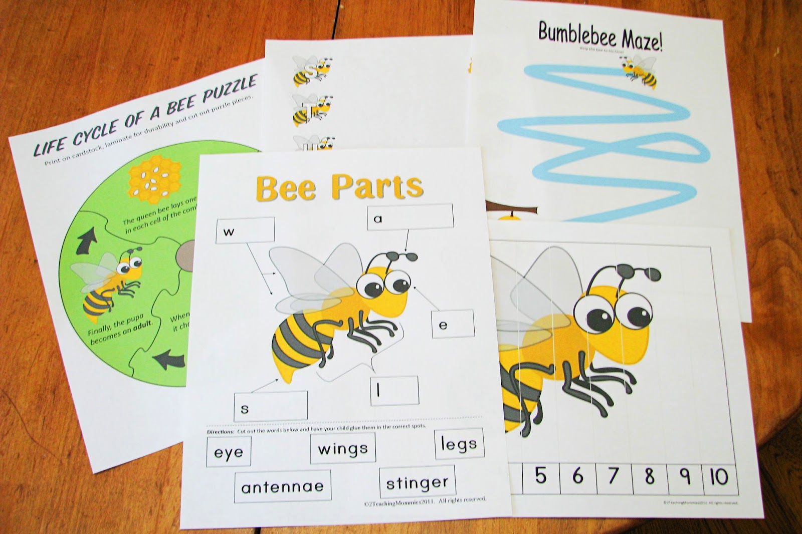 Mommy's Little Helper: Bees Preschool Theme