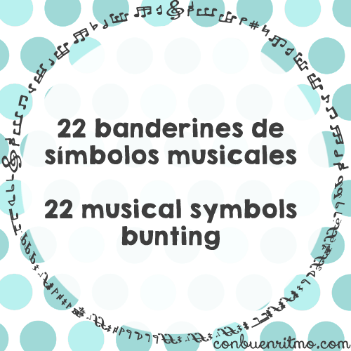22 musical symbols bunting