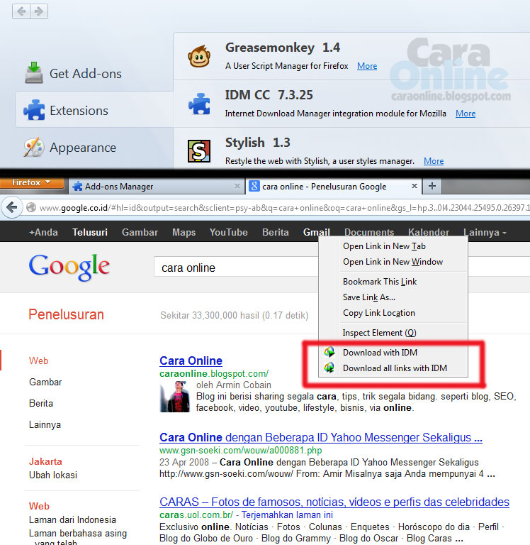 Cara Template Premium Dengan Idm