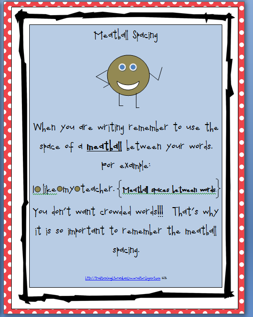 Spaghetti and Meatball spacing Teaching and Much Moore