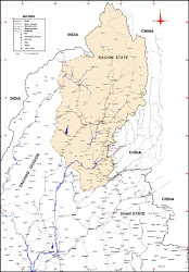 Kachin State map with IDP Camps