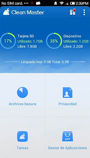 Limpiar archivos Android,Clean Master