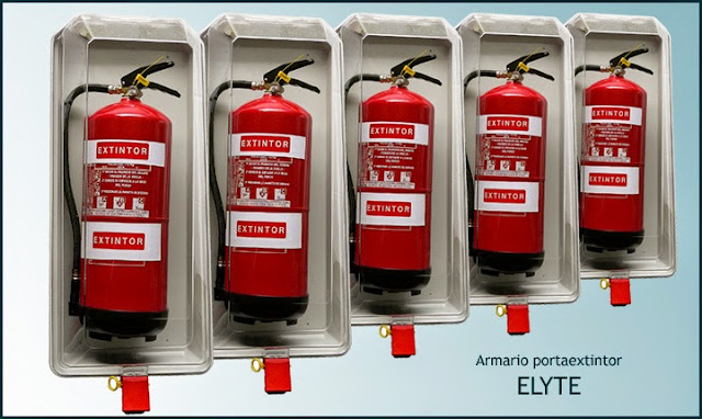 Armario extintor ELYTE en ABS para extintores de 6 y de 9/12 Kgs