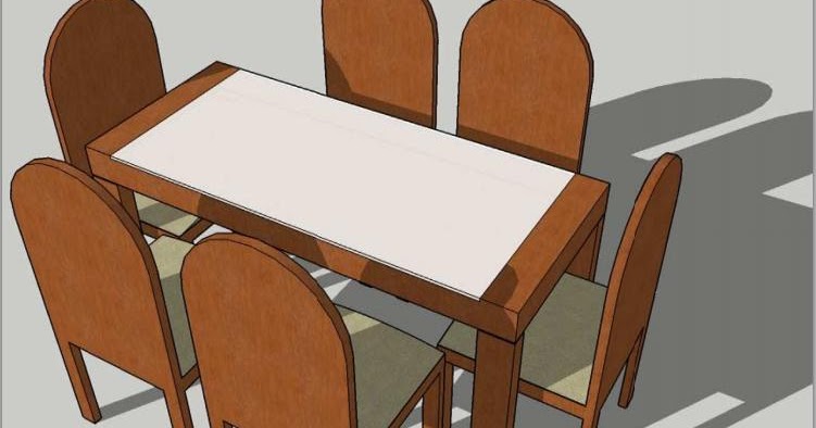 TIC en IES LAS SABINAS, Vicente Fustel: SketchUP. Mesa con sillas