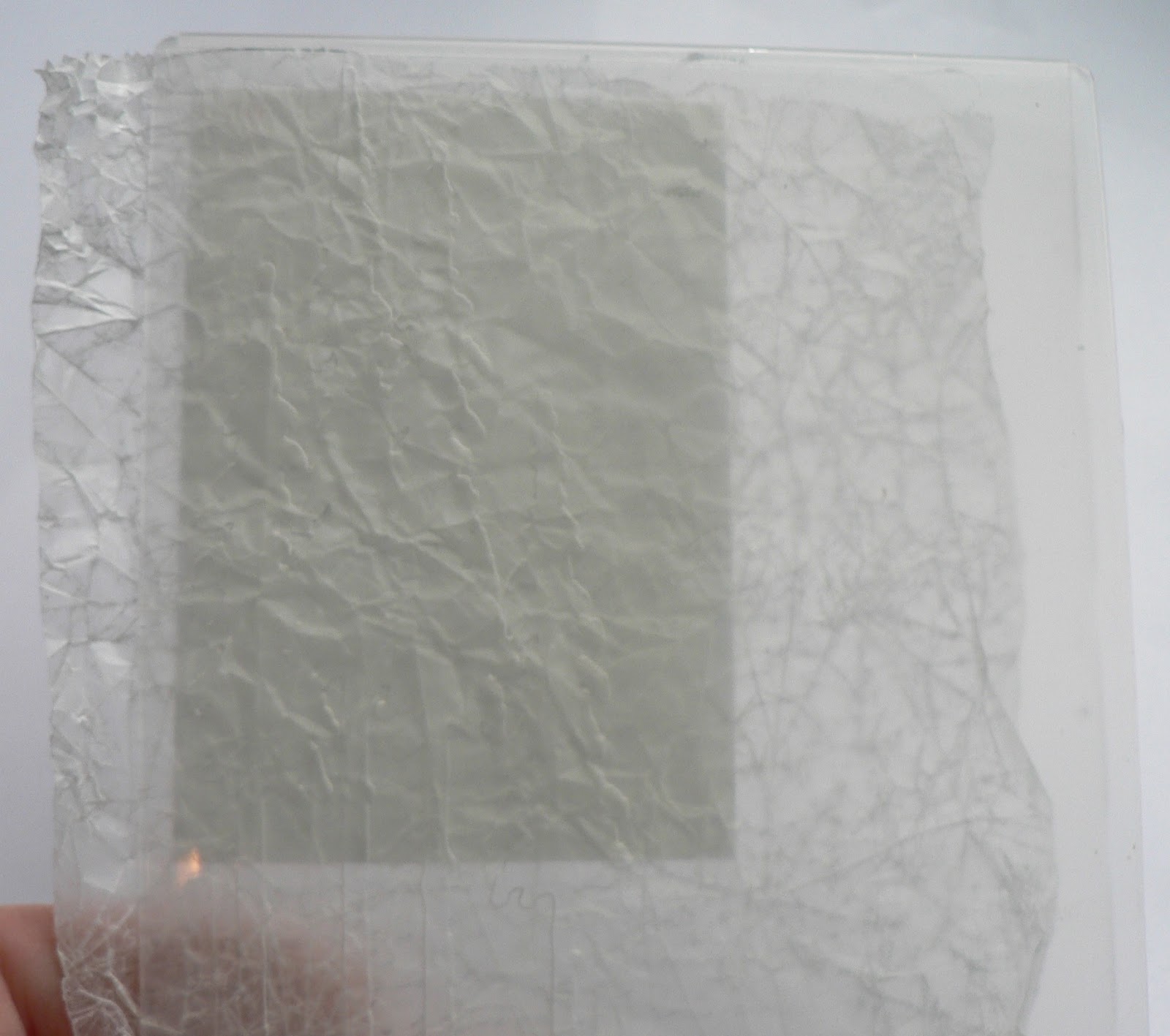 Creative Expressions W is for Wrinkled Wax paper Resist with Embossing