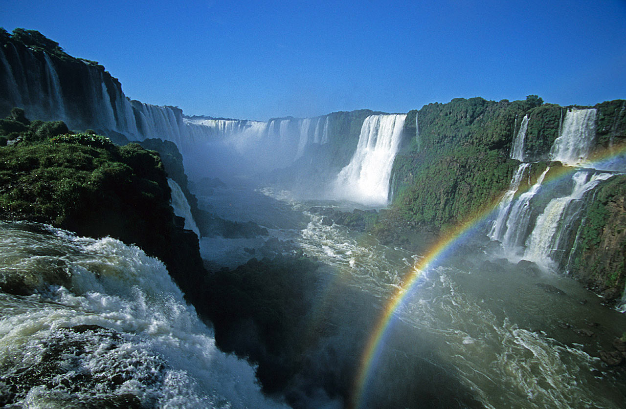 Argentina amp; Brazil Iguazú Falls Walking on the footbridge and Argentina amp; Brazil Iguazú Falls Walking on the footbridge and