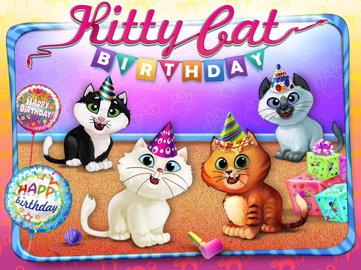 Kitty Cat Birthday Surprise: Care, Dress Up & Play! App iTunes App By Kids Fun Club by TabTale - FreeApps.ws
