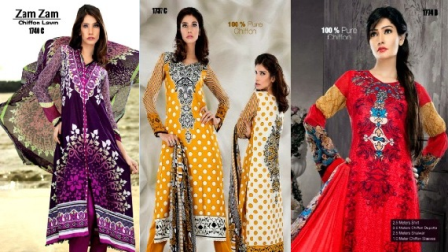 Dawood Zam Zam Chiffon Lawn Dresses 2014 Dawood Zam Zam Chiffon Lawn Dresses 2014