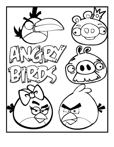 Angry Birds Printable Coloring Pages for Kids