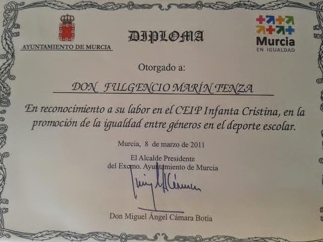 "Premio a la Igualdad en el Deporte" (08/03/2011)