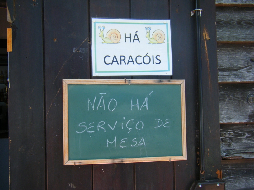Ementa do Snack Bar - Há Caracois