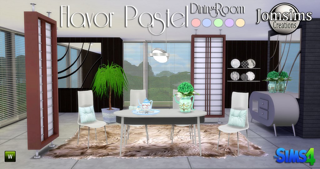 Sims 4 CC's The Best Diningrooms by Jomsims